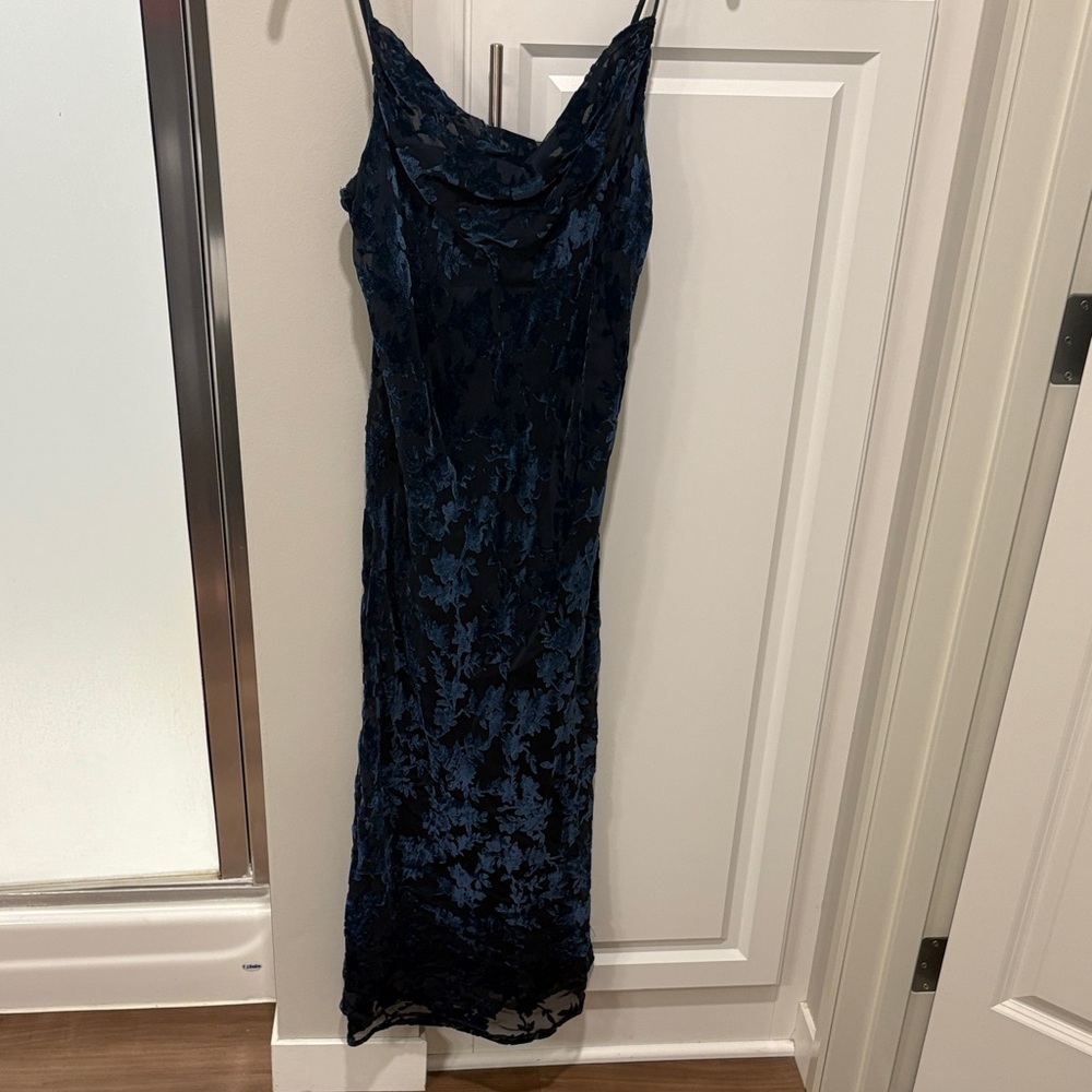 Vici Navy and Black Textured Dress